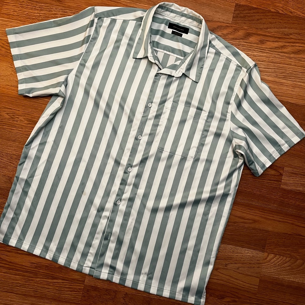 Urban outfitters silky soft striped button up